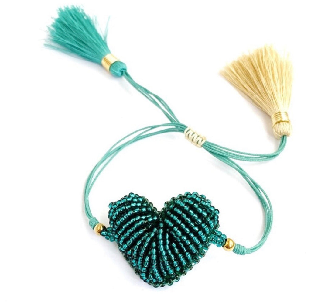 Turquoise Heart Bracelet - Wayra Beachwear