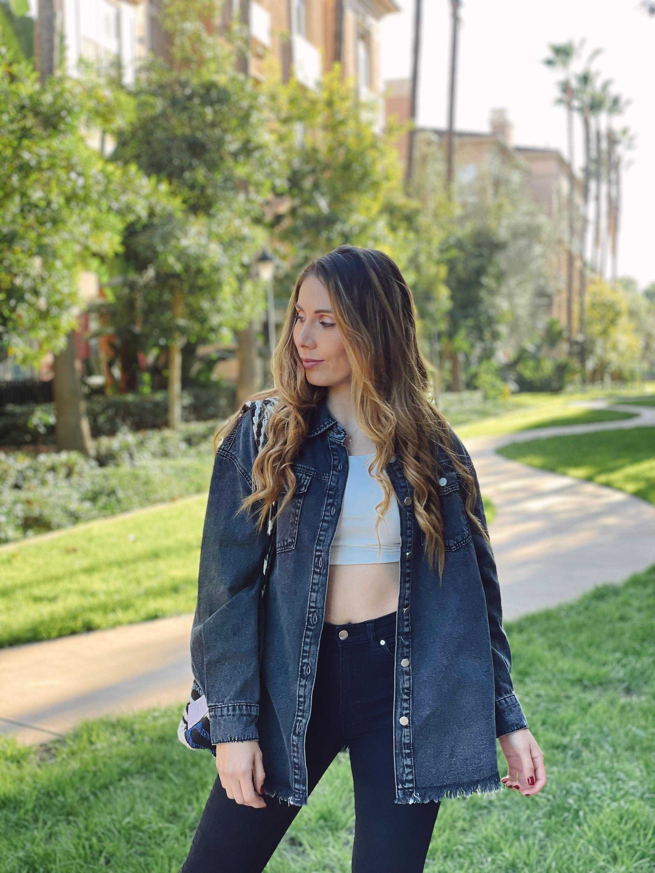 Tall Vintage Wash Oversized Denim Jacket | boohoo