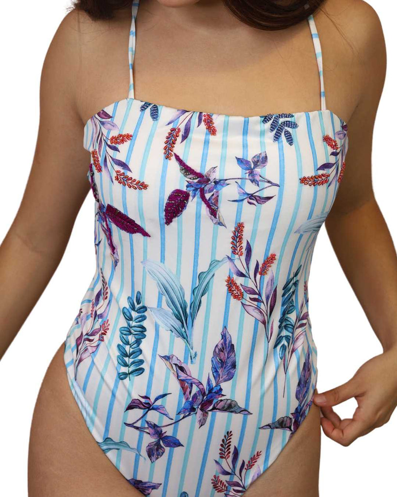 Essential Blue Stripes One Piece - Wayra Beachwear