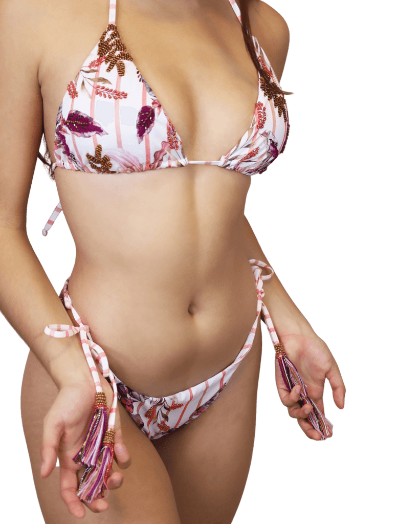 Essential Pink Stripes Bottom - Wayra Beachwear